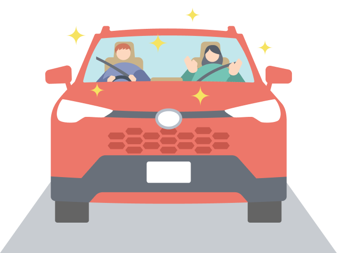 赤い車のイラスト