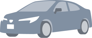 グレーの車のイラスト