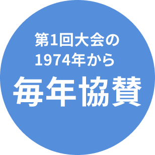 第1回大会の1974年から毎年協賛