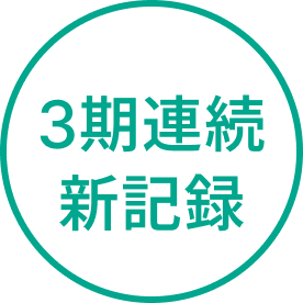 3期連続新記録
