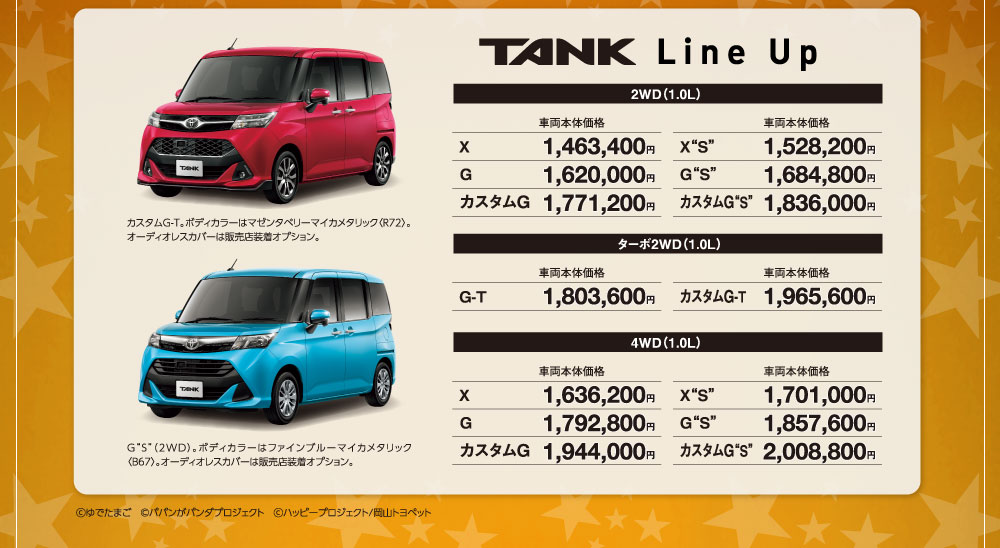 TANKラインナップ