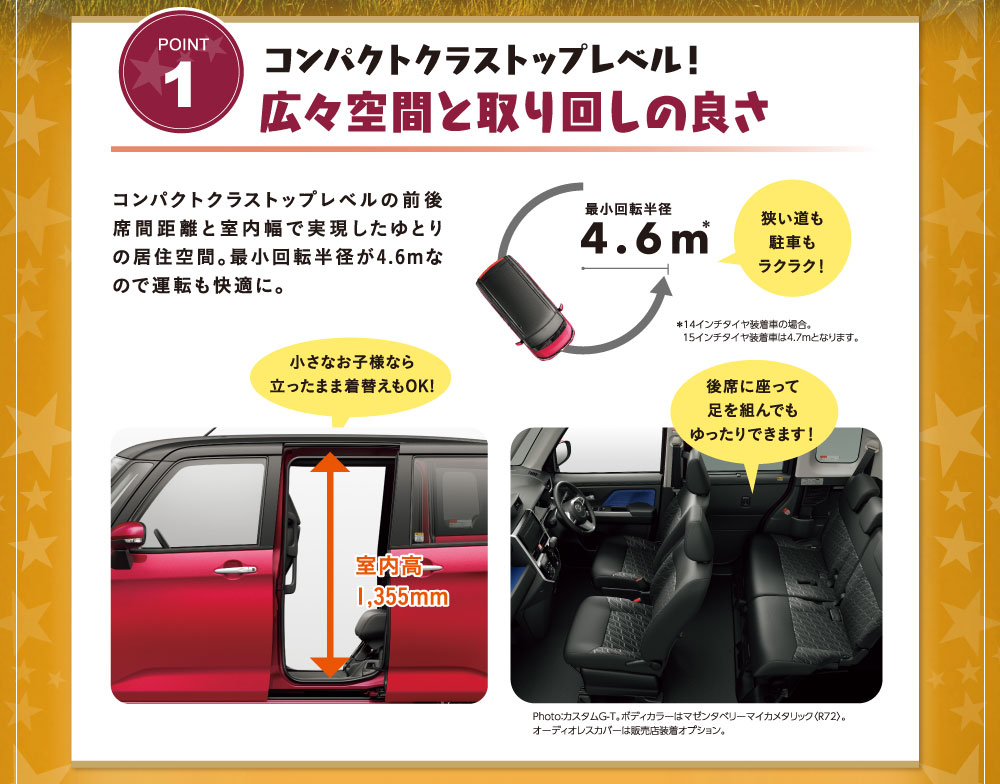 広々空間と取り回しの良さ