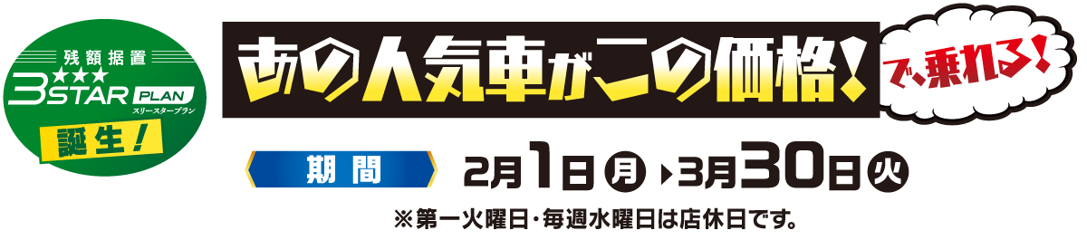 あの人気車がこの価格で乗れる！