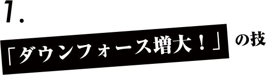 「ダウンフォース増大！」の技